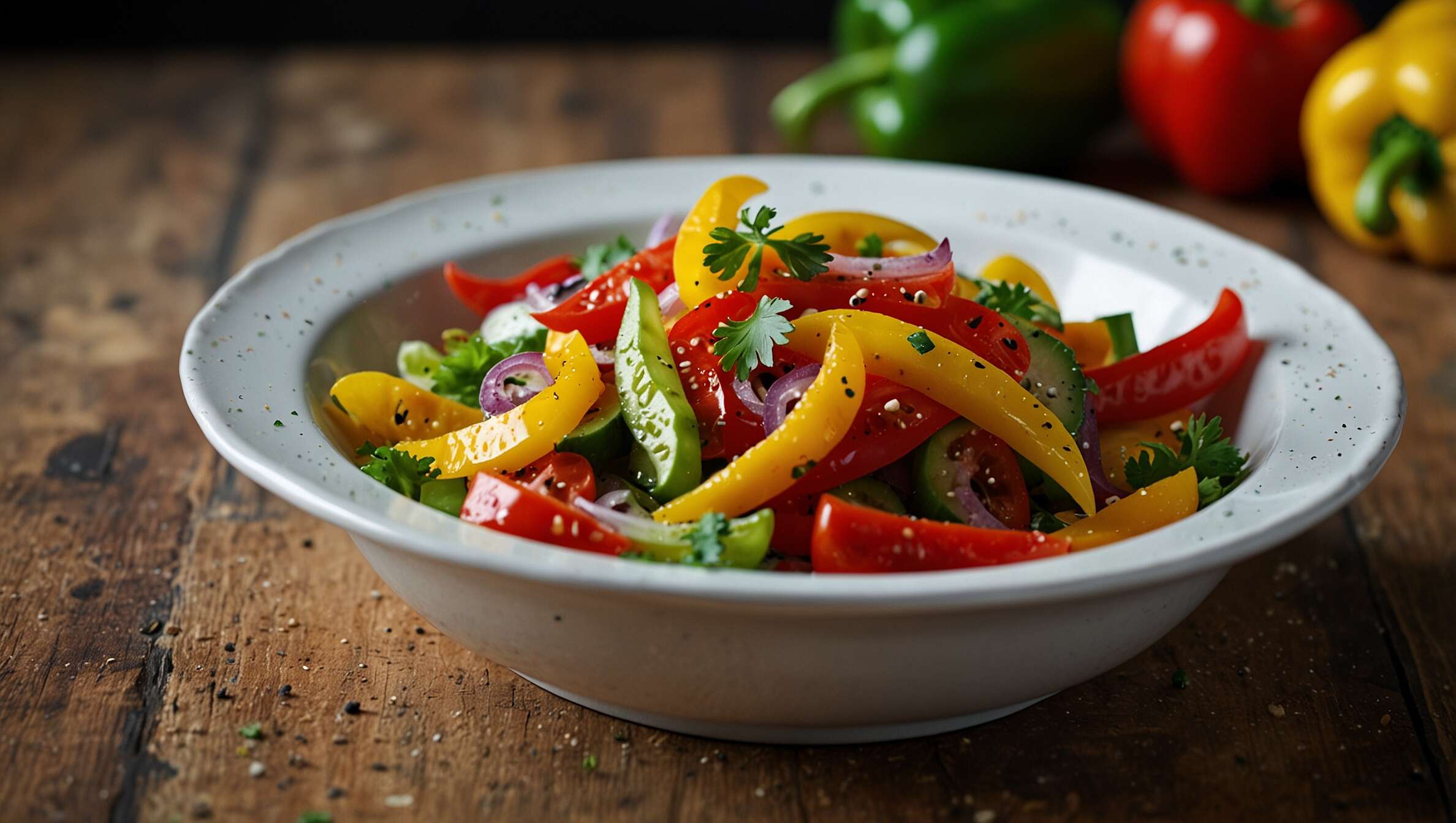Salade de piment a l'huile d'olive