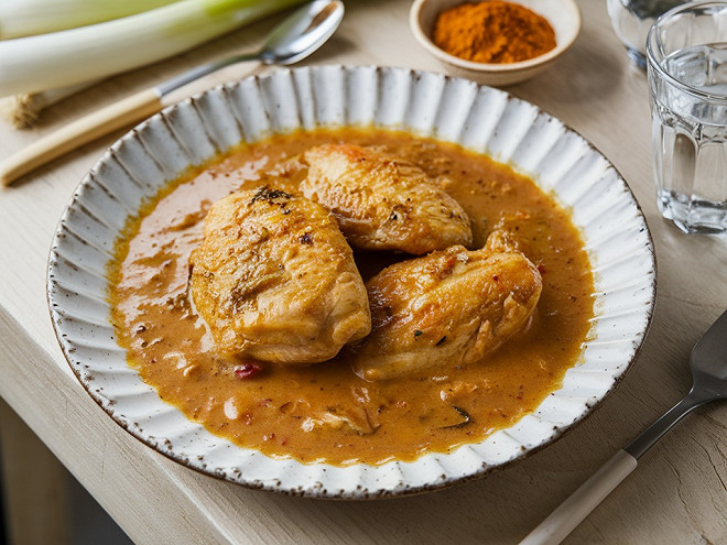 Noisette de poulet sauce curry
