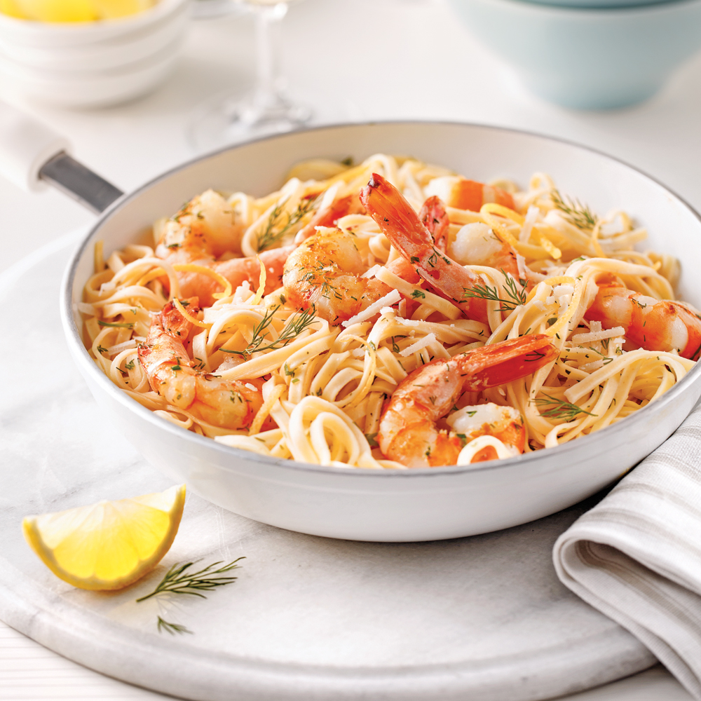 Linguine aux crevettes 
